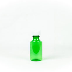 Green Graduated Oval RX Bottles with Child-Resistant Caps 2 oz