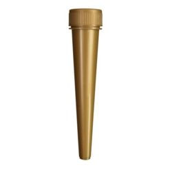 Child Resistant Gold Conical Tube 98 mm