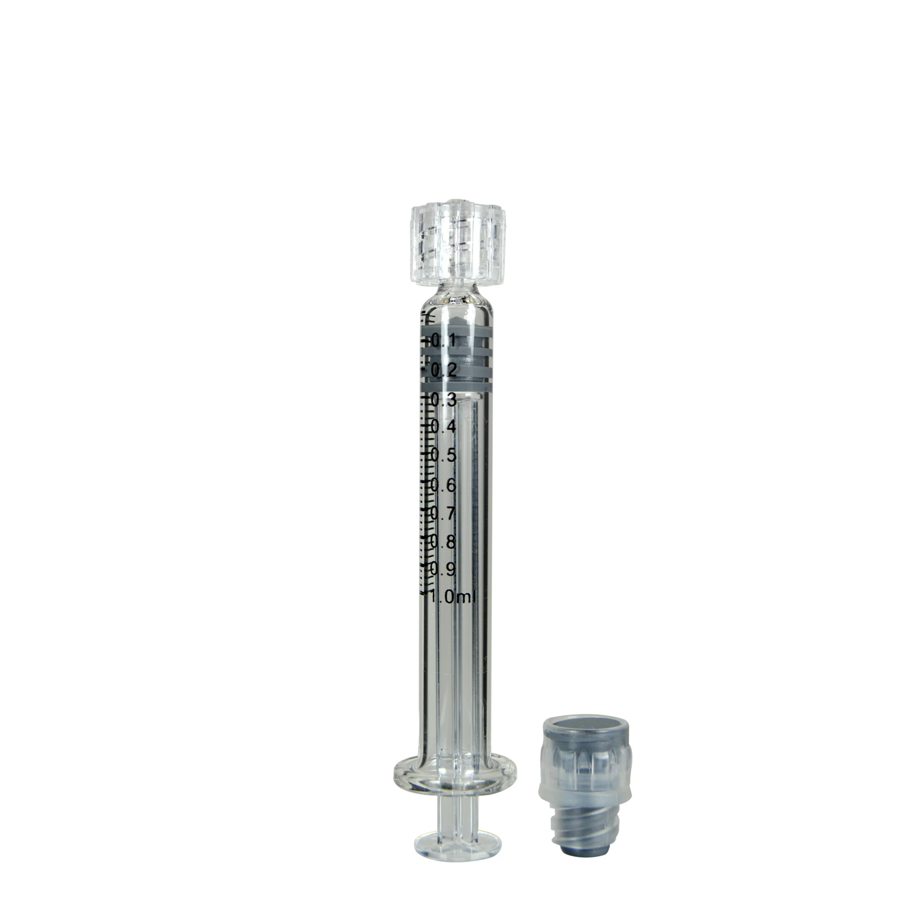 1 ML Glass Luer Lock Silver Syringe | Glass Luer Lock Syringe | Syringe