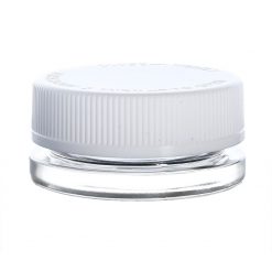 Child Resistant Thick Wall Glass Concentrate Container 15ML White Cap