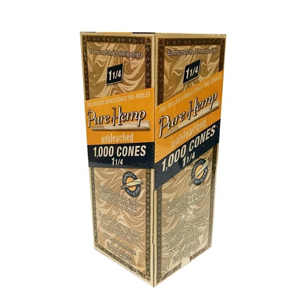 Pure Hemp Unbleached Pre Rolled Cones 11/4